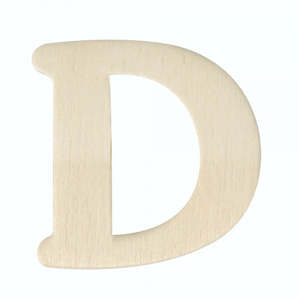 Holz-Buchstabe D, 4 cm