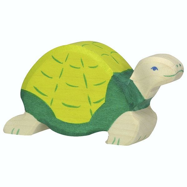 Holztiger Spielfigur Schildkröte