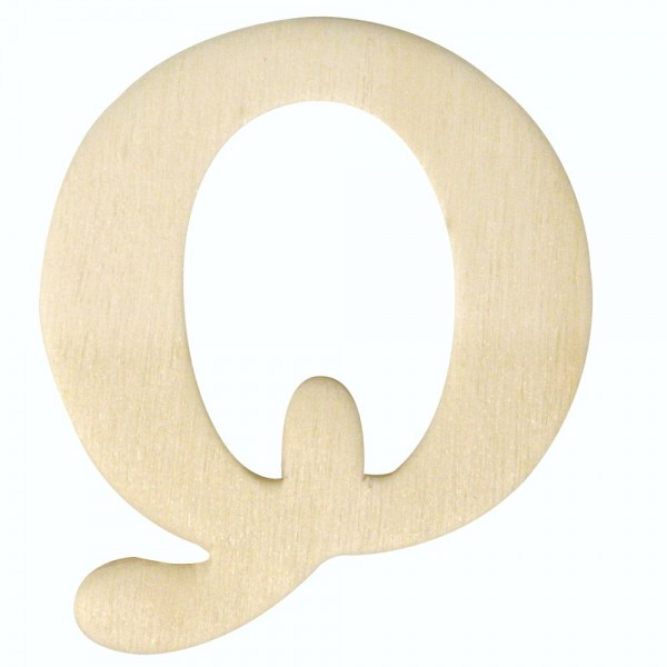 Holz-Buchstabe Q, 4 cm