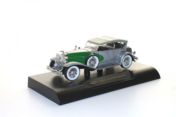 Modellauto Duesenberg 1932, M 1:32, silbermetallic - grün
