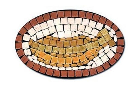 ovaler Mosaik Bausatz Bananen mit Magnetfolie